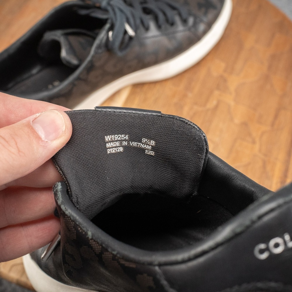 Cole Haan Womens GrandPro Tennis Shoes Size 9.5 Black Leather Sneakers Low Top - Picture 6 of 8